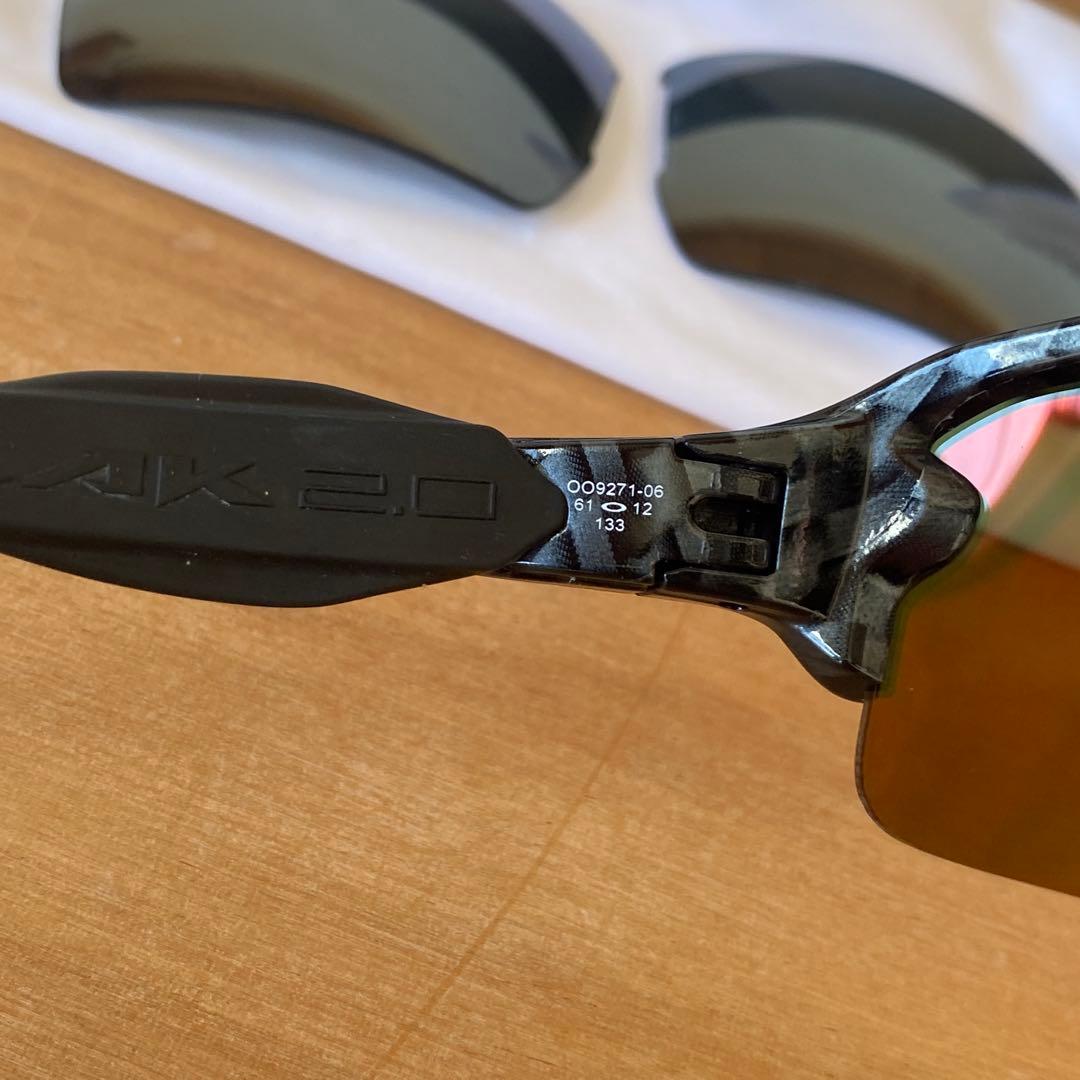 偏光　Oakley オークリー　FLAK 2.0 カーボンブラック　純正レンズ付