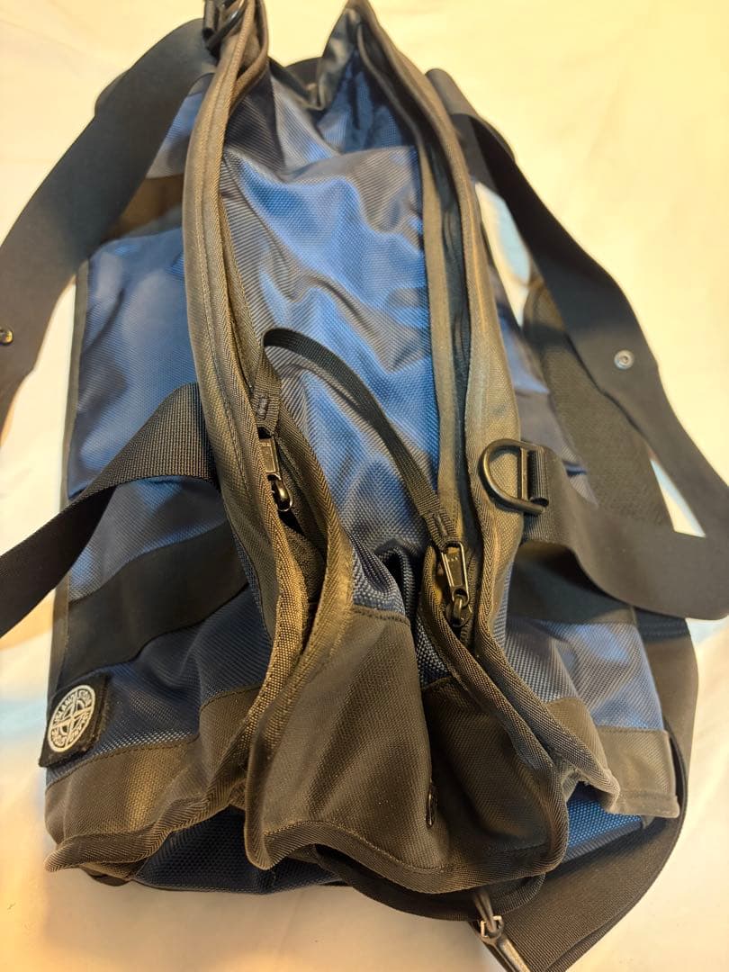 Stone  ボストンバッグ／ネイビー系 3泊程度の旅行に最適・美品