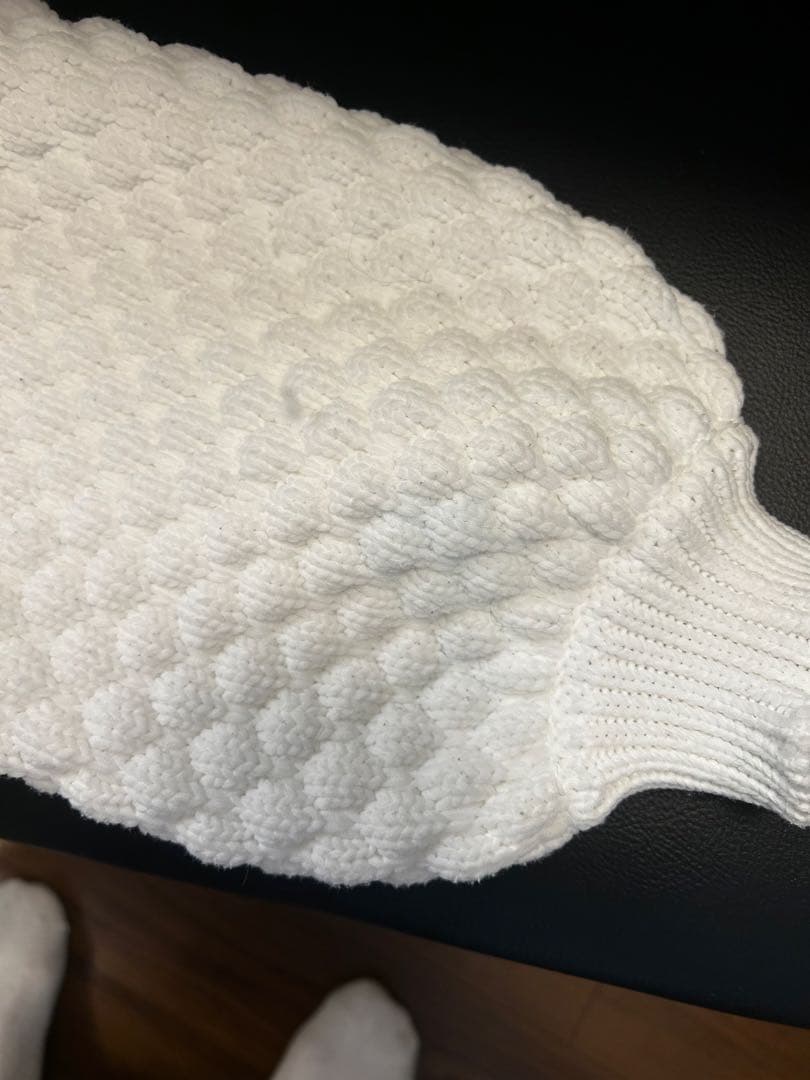 maison de Dolce. メゾンドドルチェ ファーリーニット ホワイト