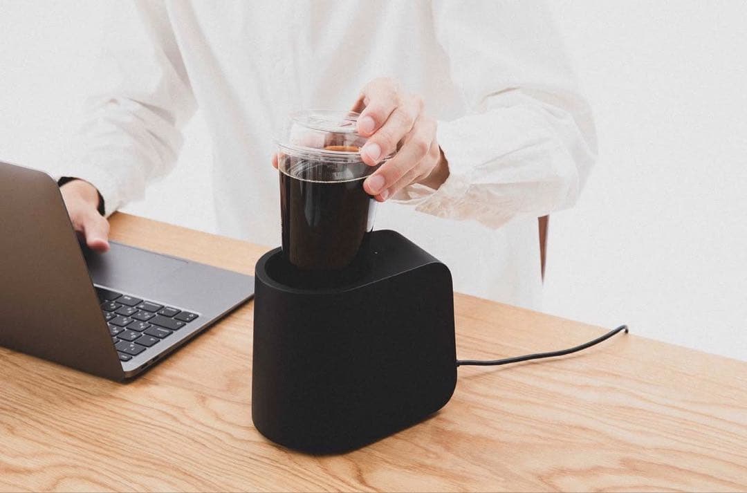 PORT ブラック 冷温機能搭載ドリンクホルダー　スマート家電 本体