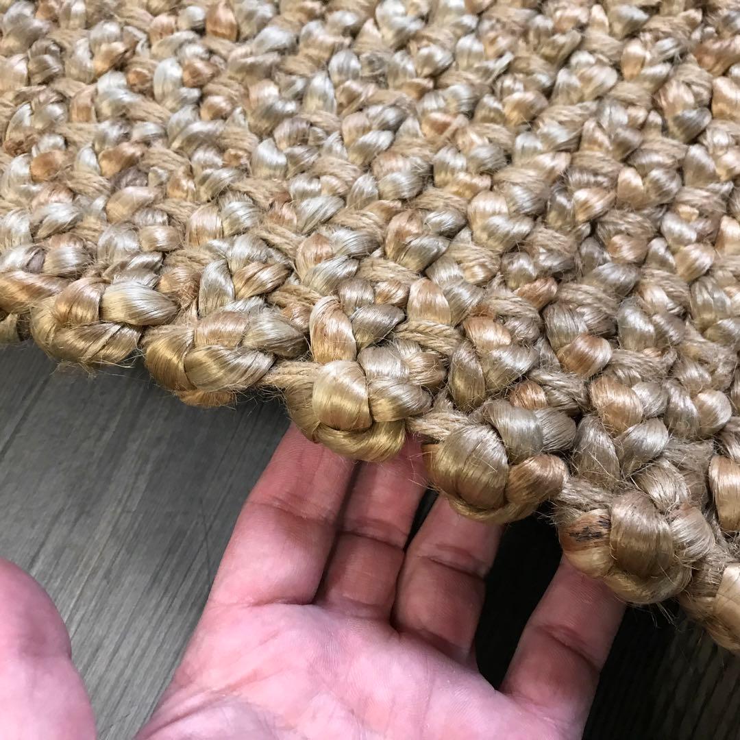 143x204cm ラグ ラグマット 麻 ジュート 夏用 天然素材 アジアン