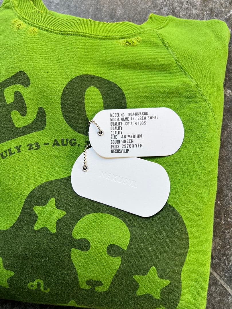 NexusⅦ7星座zodiac獅子座LEOスウェット46 Mグリーン