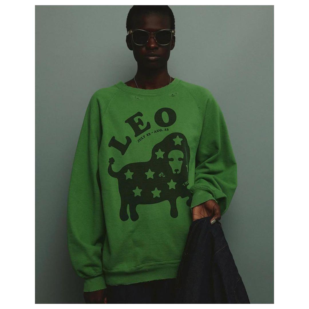 NexusⅦ7星座zodiac獅子座LEOスウェット46 Mグリーン