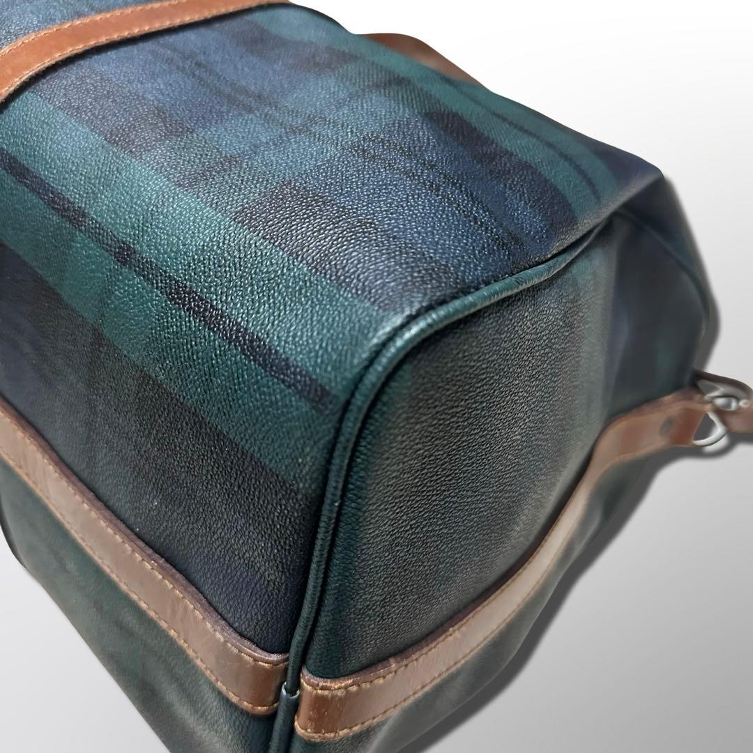 さ*様 ラルフローレン レザーPVC 2way ブラックウォッチ 大容量ボストン