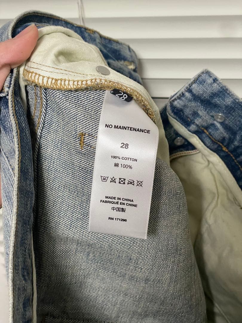 NO MAINTENANCE ライトウォッシュ日本製バギーデニム