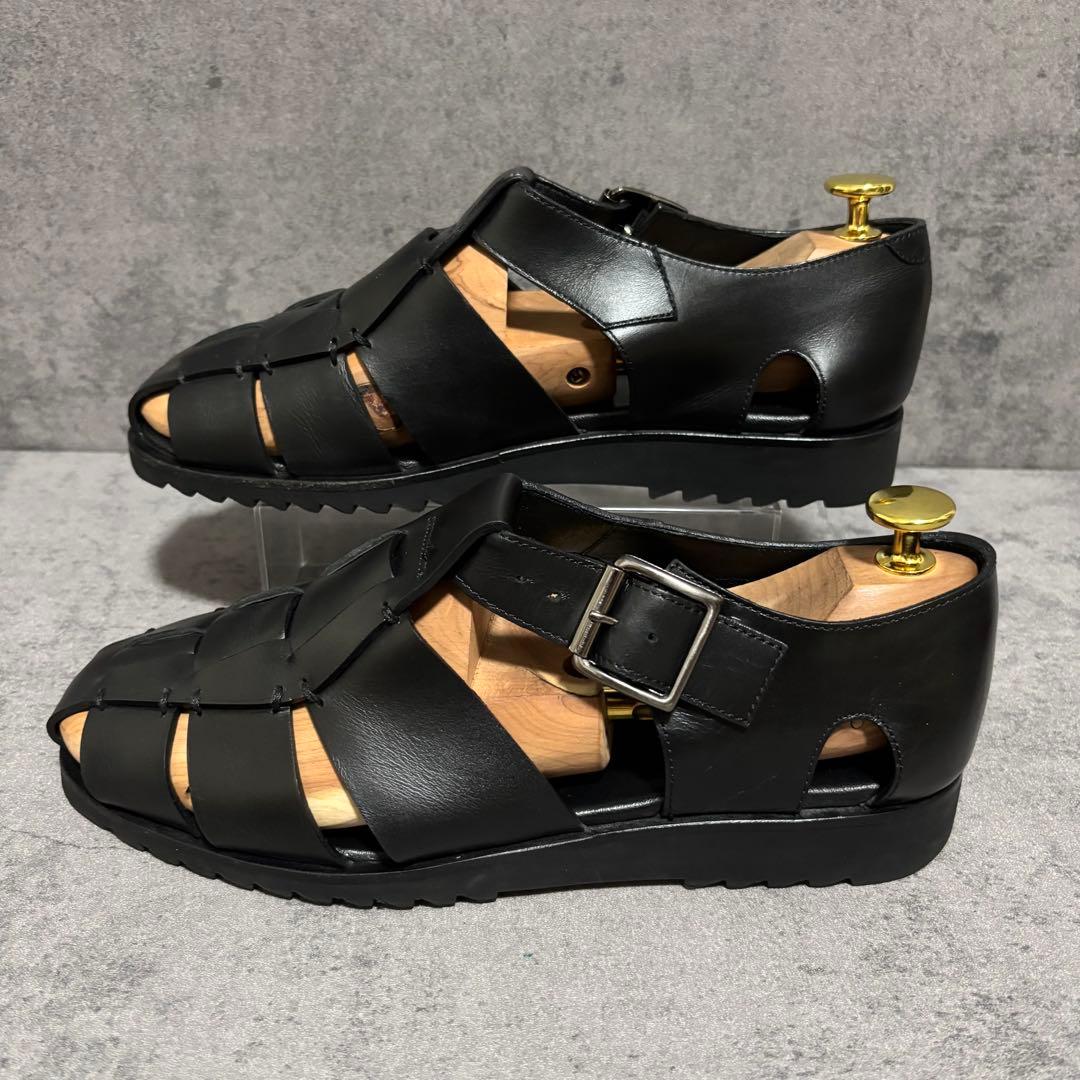 極美品　パラブーツ　グルカサンダル　パシフィック　ブラック　レザー　1711