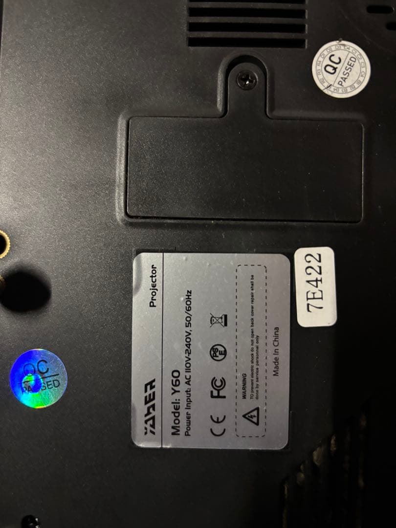 YABER Y60 プロジェクター LED 6000LM 720p 動作確認済み