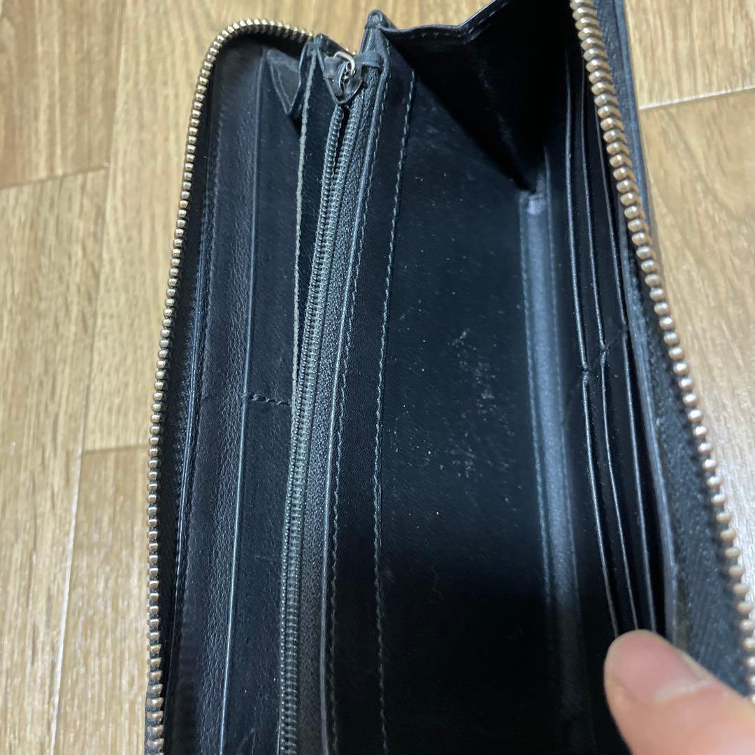 GUCCI グッチ ラウンドファスナー インターロッキング 長財布 ブラック