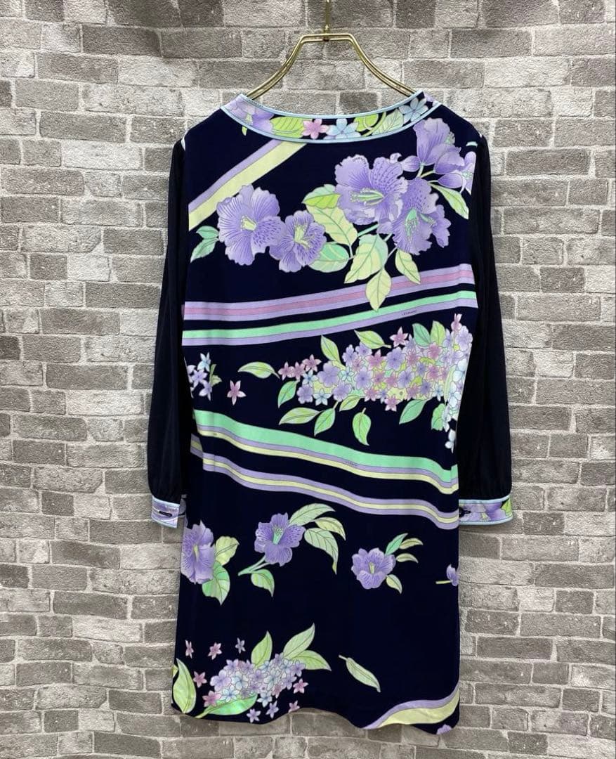 T585♪ レオナール　七分袖トップス　チュニック　サイズ42