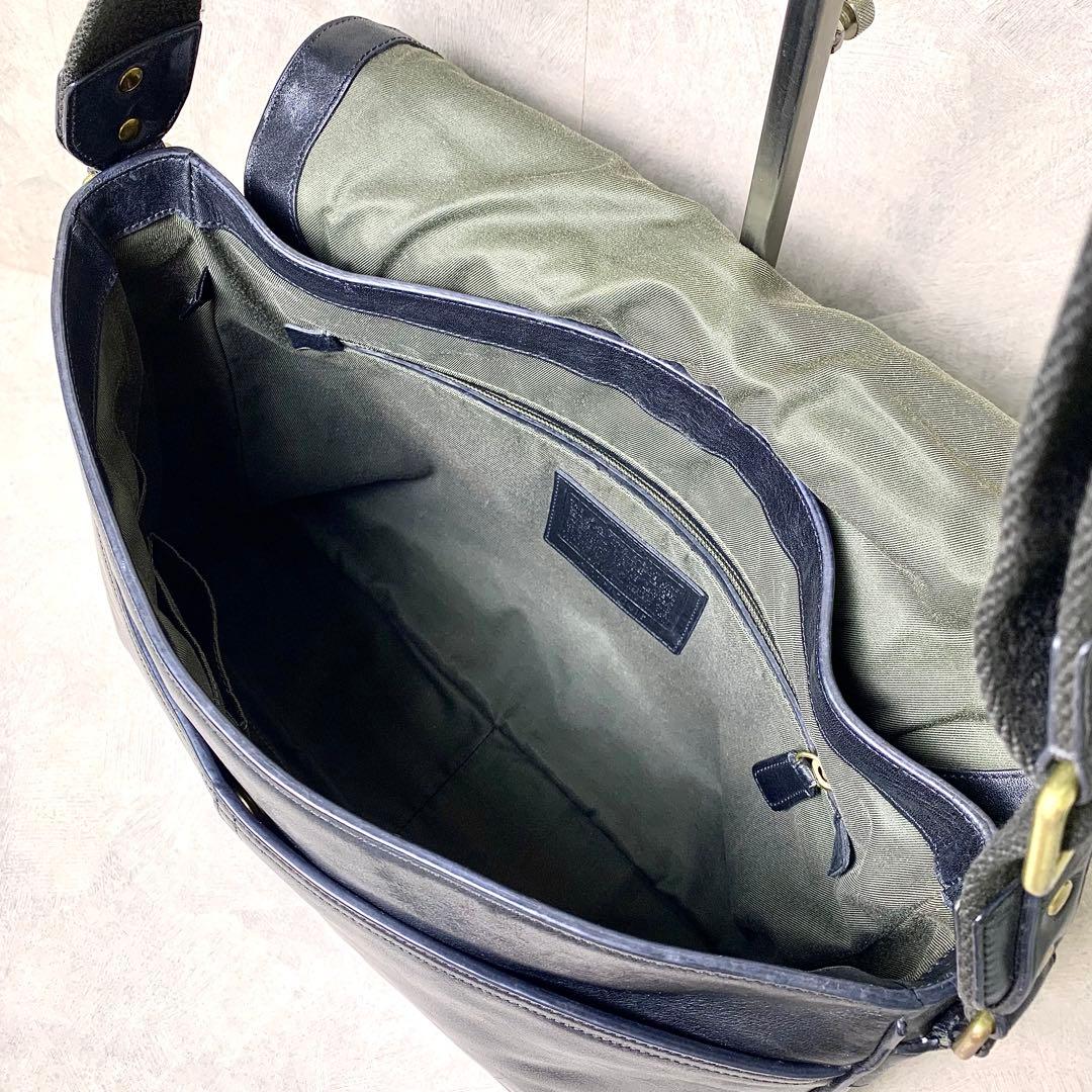 希少 COACH オールドコーチ メンズ メッセンジャーバッグ 本革 A4◎