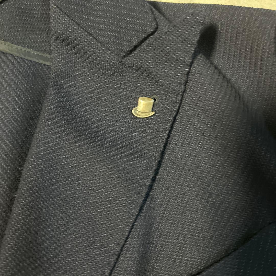 ネイビー ダブルブレスト テーラードジャケット