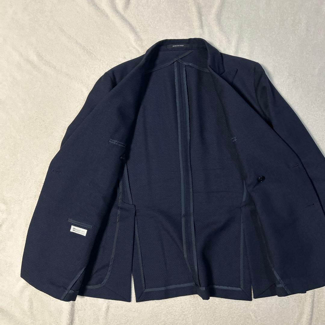 ネイビー ダブルブレスト テーラードジャケット