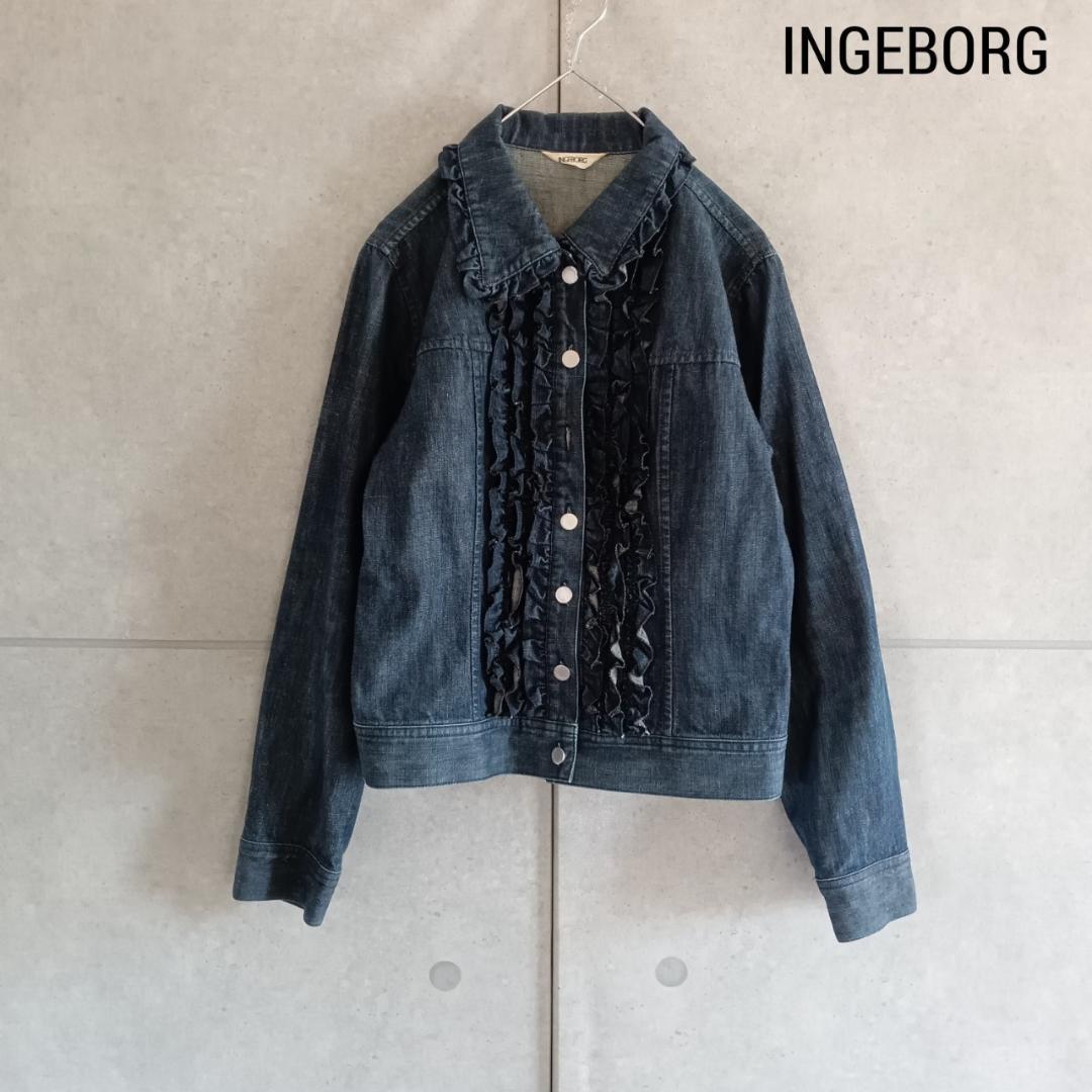 INGEBORG インゲボルグ フリル デニムジャケット　 日本製 X3781