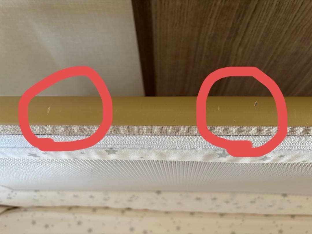 hzdmj ベビーベッド　美品　ベージュ