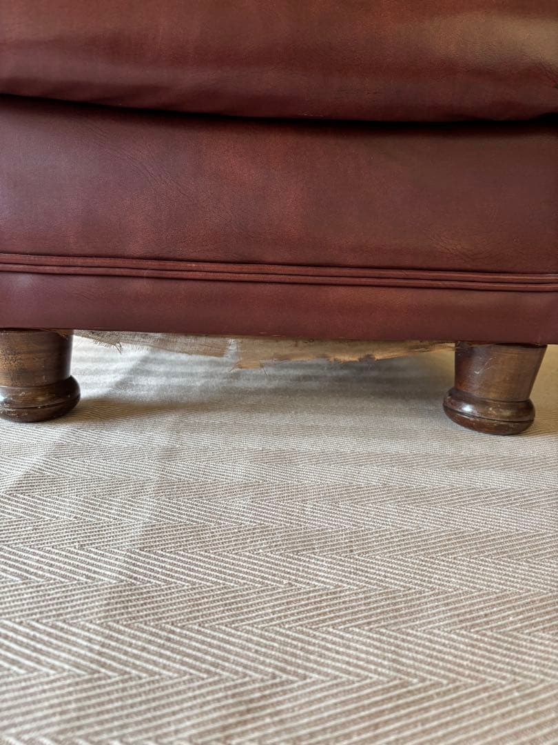 【最終値下げ！】昭和レトロ　レザー調 1人掛けソファ