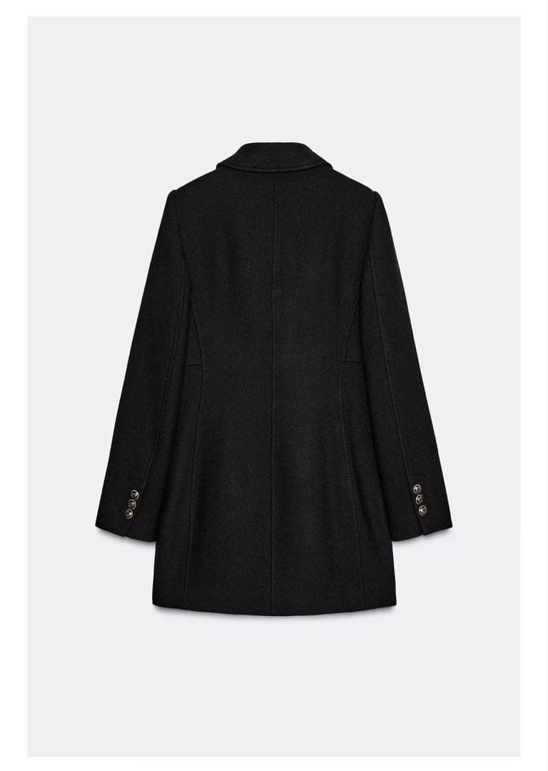 最終値下げZARA完売サイズM ウール混紡ショート丈ダブルブレストコート