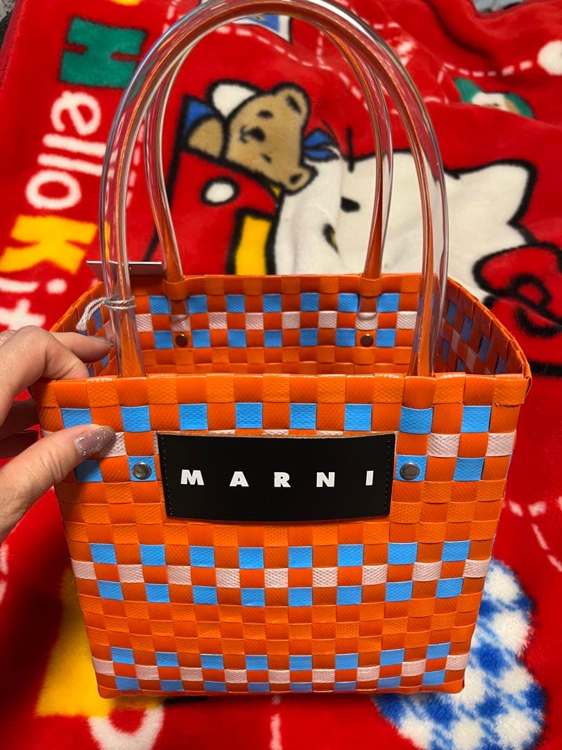 MARNI チェック柄 かごバッグ