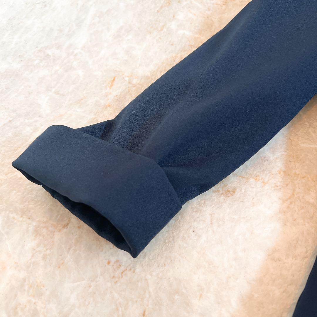 セルフォード ワンピース 濃紺 ネイビー ベルト 38 春夏 Aライン 結婚式