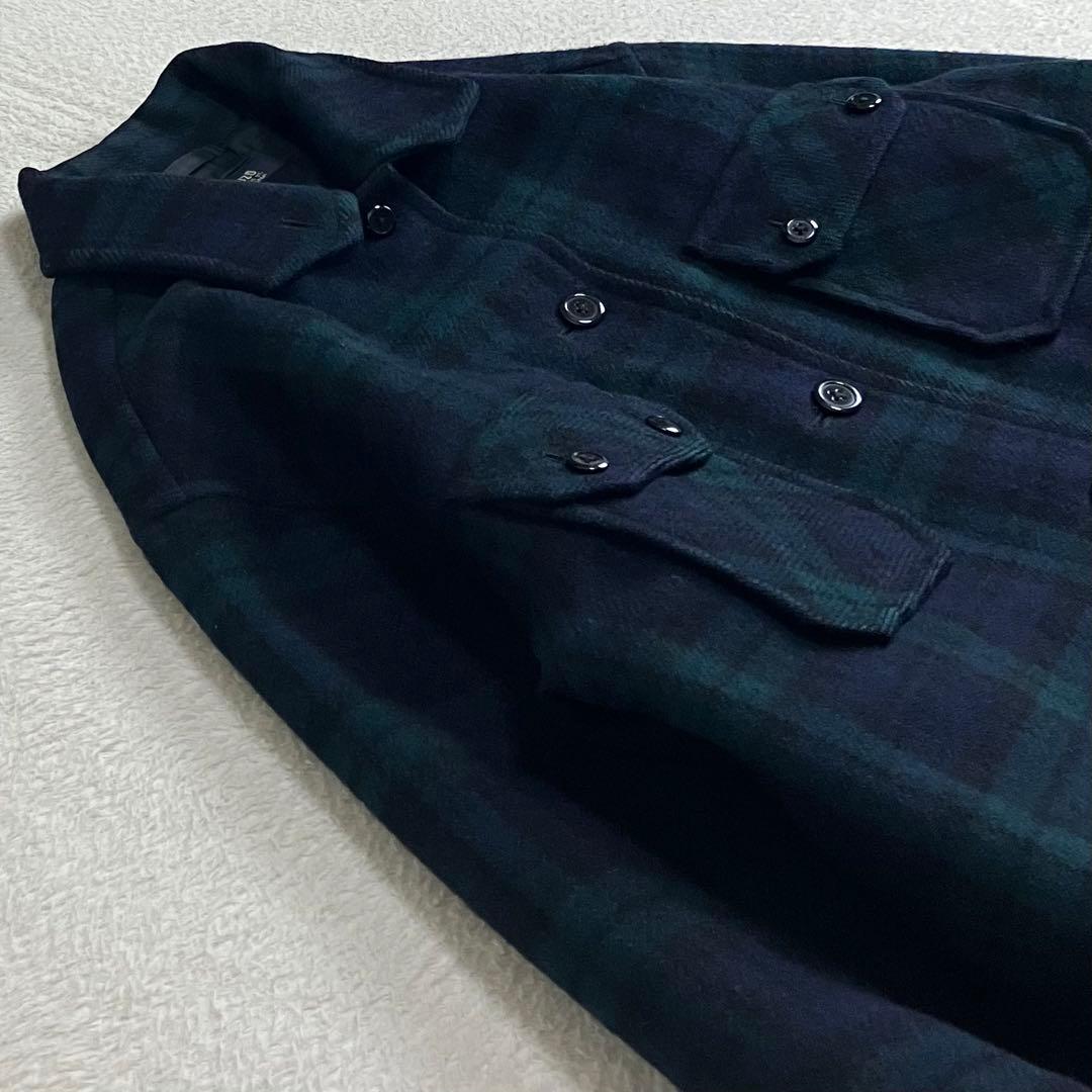 FUKUZO フクゾー　カーコート　ウールジャケット　ブラックウォッチ　L