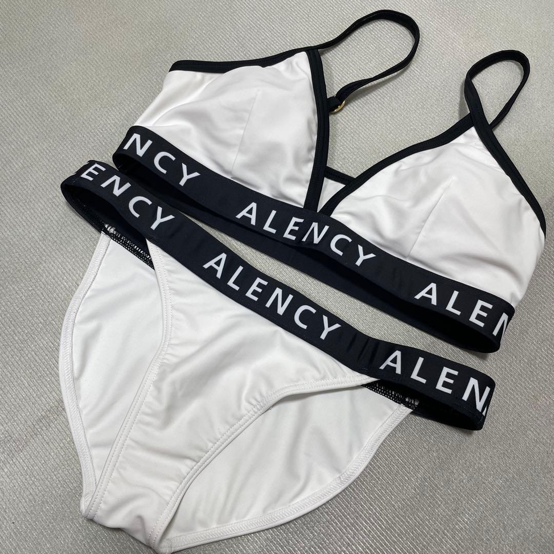 ALENCY ホワイト ロゴビキニ
