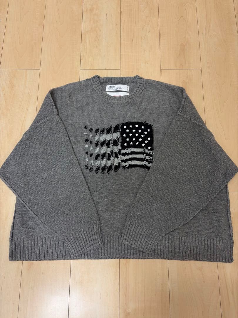 dairiku 22aw inside out knit 星条旗 ニット