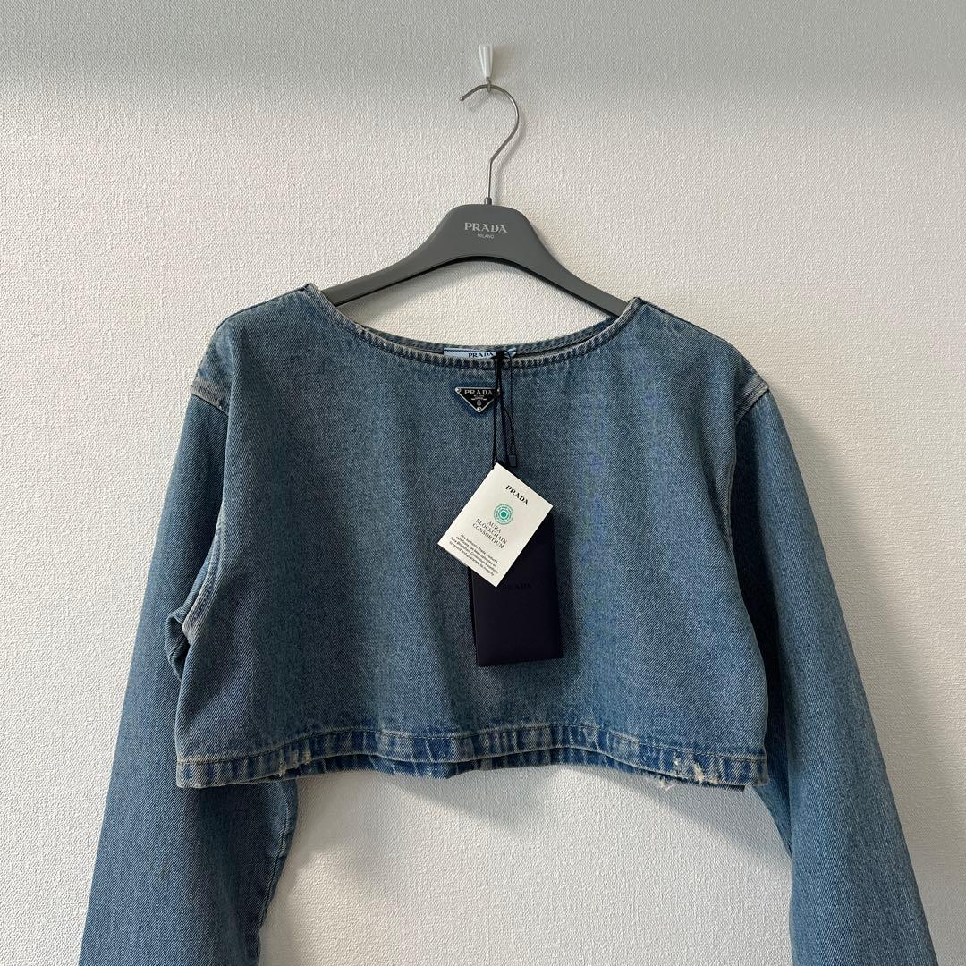 PRADA プラダ デニム クロップド ジャケット