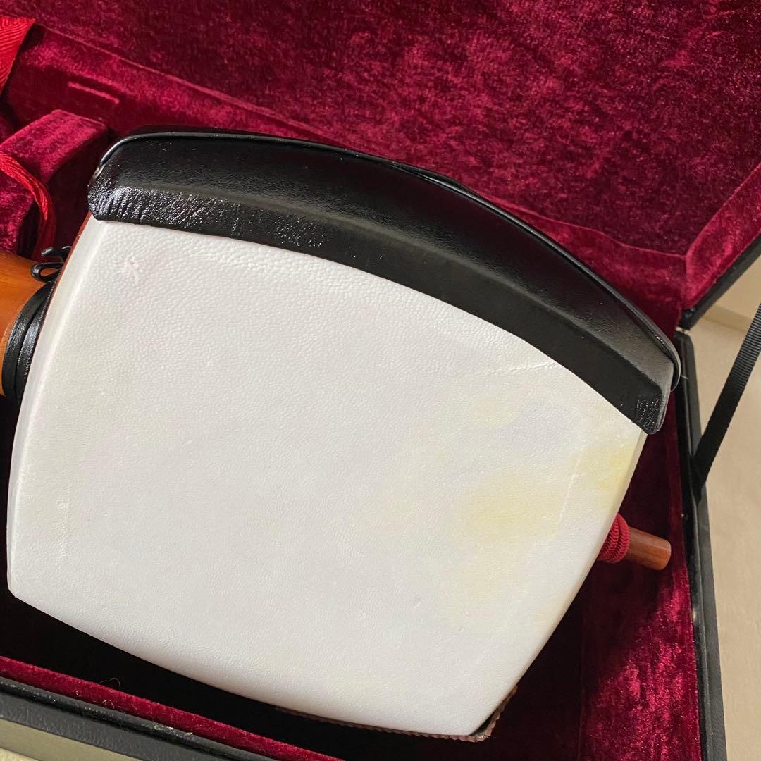 【皮張替済・すぐ弾ける】津軽三味線 撥3本(鼈甲含)・チューナー・ハードケース付