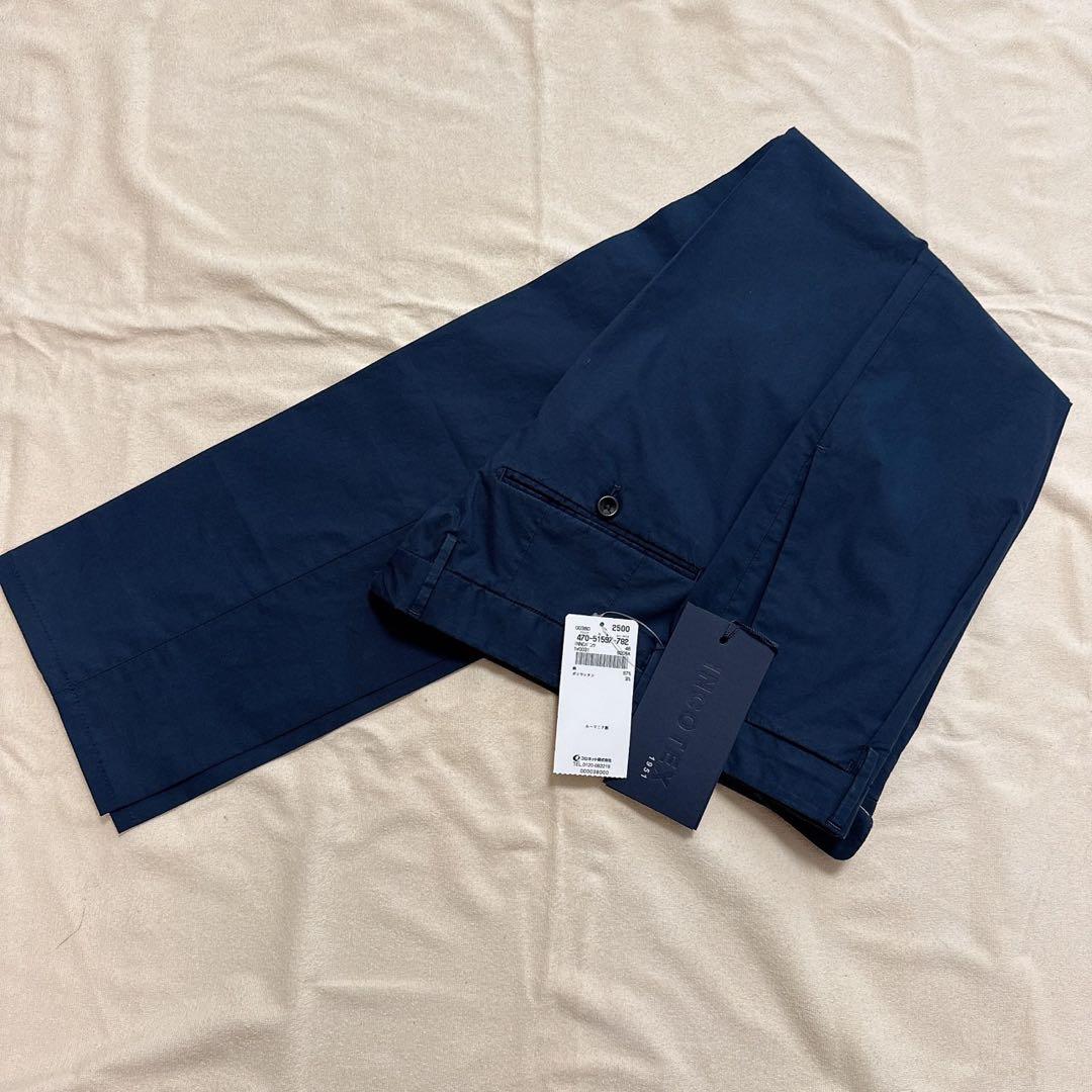 【新品未使用】INCOTEX インコテックス サマーポプリン ネイビー 46