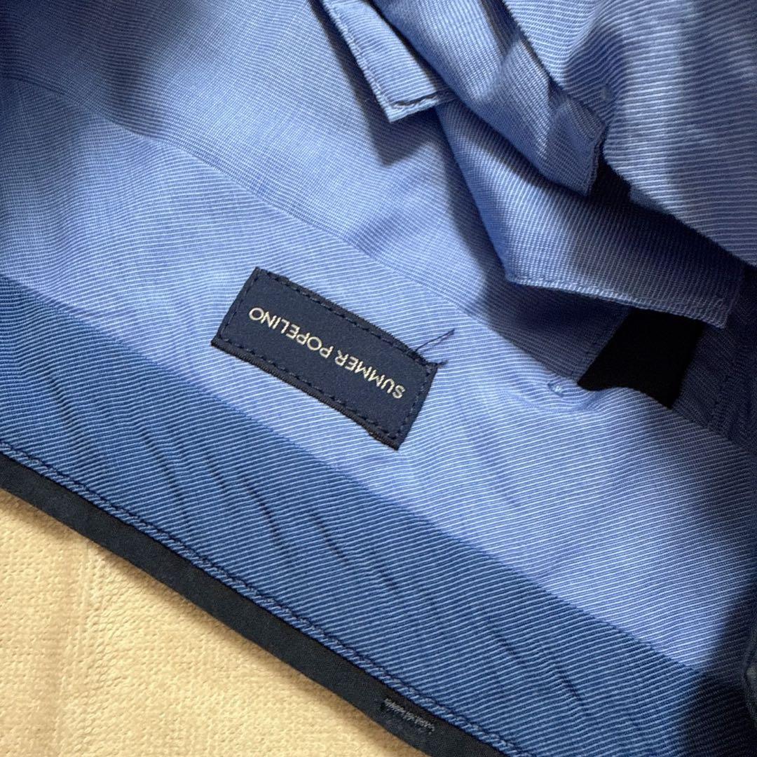 【新品未使用】INCOTEX インコテックス サマーポプリン ネイビー 46