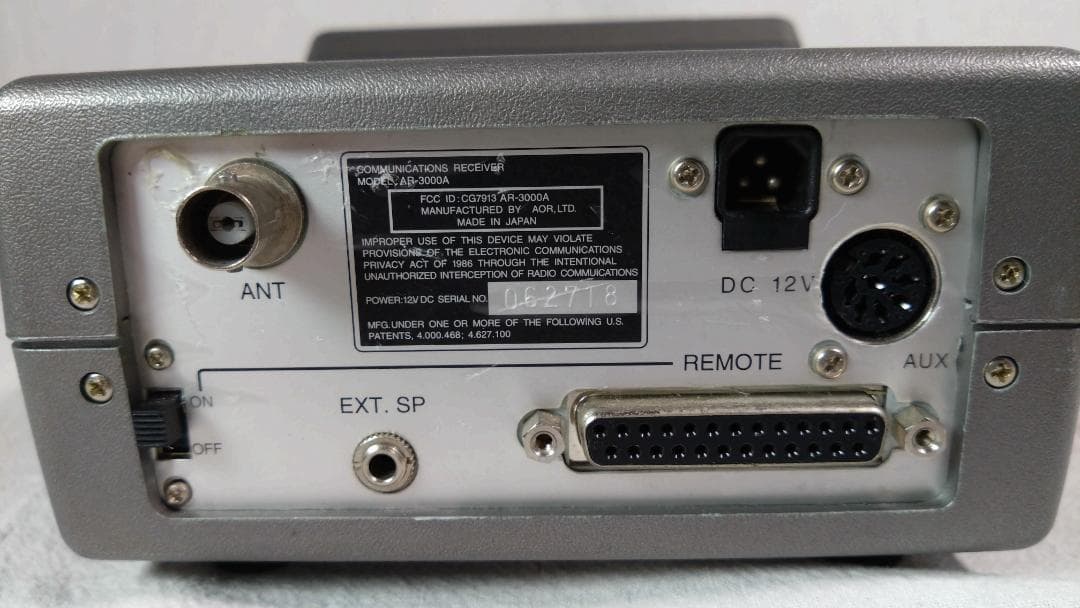 中古 AOR AR-3000A 広帯域受信機 内蔵電池交換 はんだ跡あり