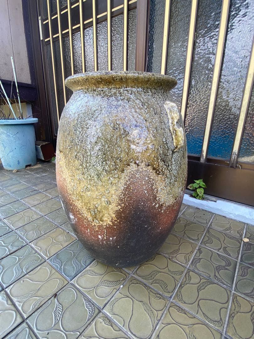 信楽焼　傘立て　壺