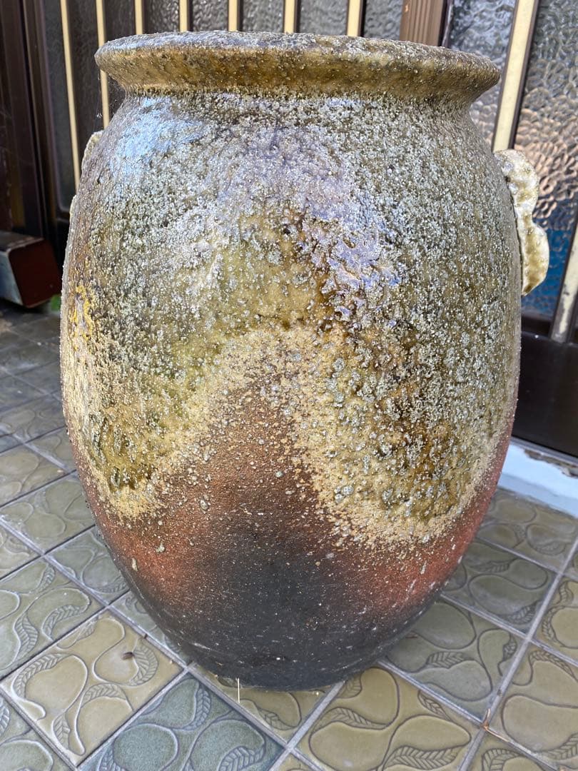 信楽焼　傘立て　壺