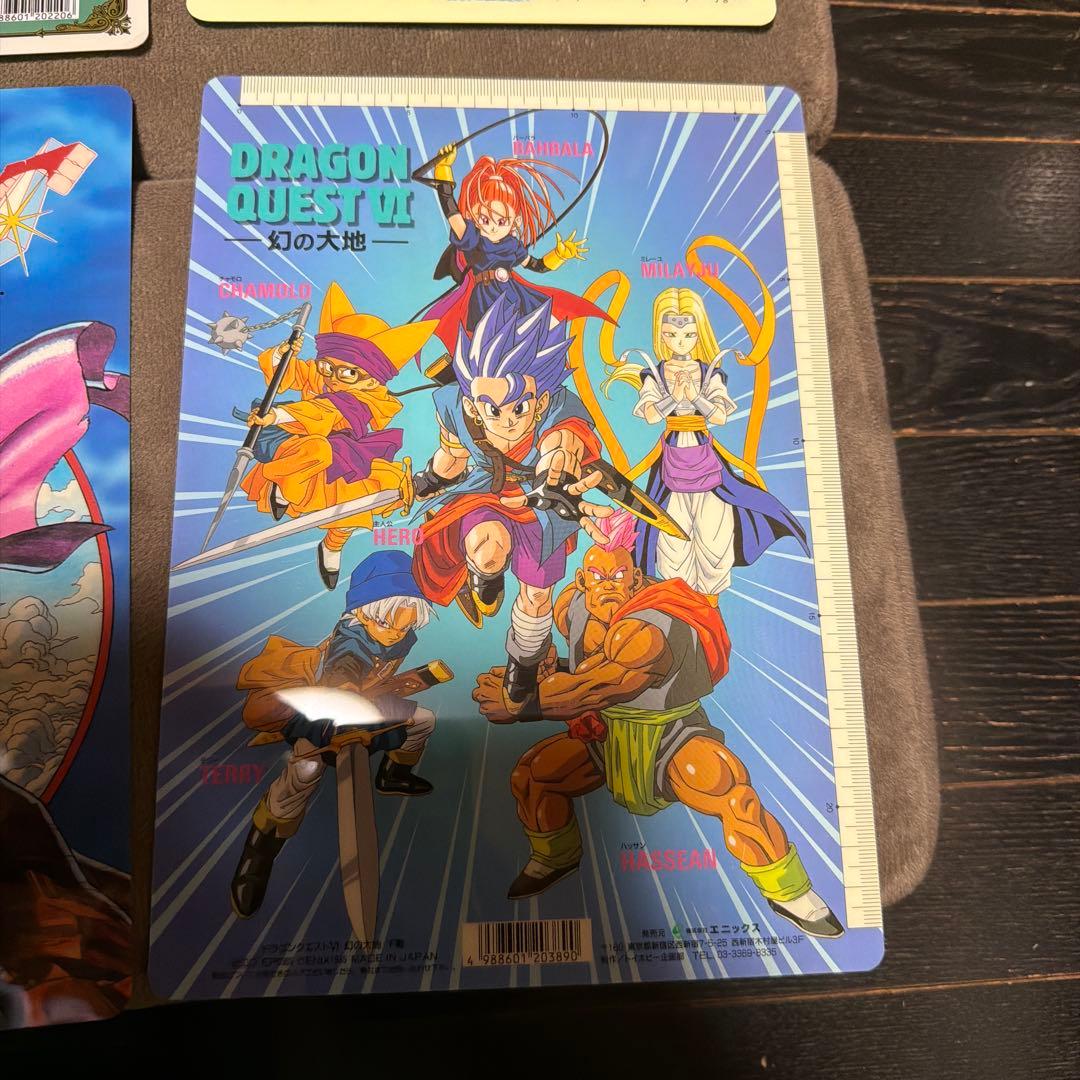 ドラゴンクエスト　下敷き　公式グッズ　当時品　鳥山明　エニックス　おまけ付き