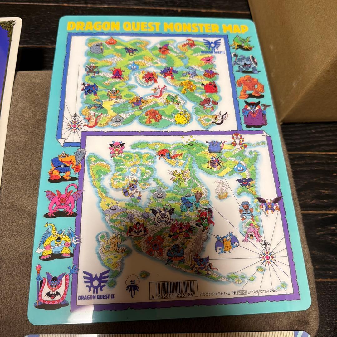 ドラゴンクエスト　下敷き　公式グッズ　当時品　鳥山明　エニックス　おまけ付き