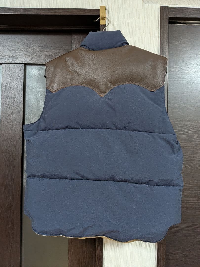 Sugar' Cane ダウンベスト M ネイビー/ブラウン