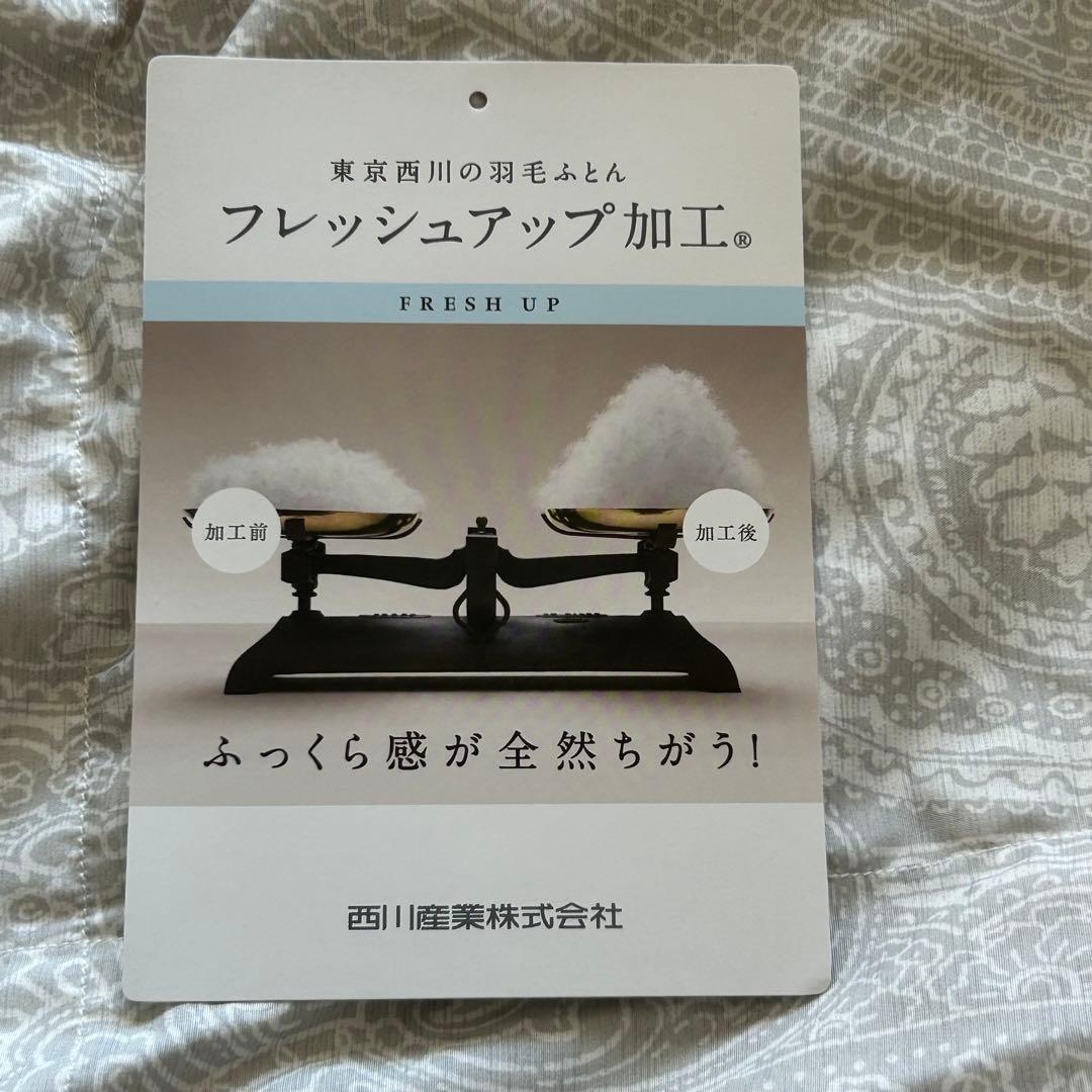 NISHIKAWA DOWN ペイズリー掛け布団 シングル