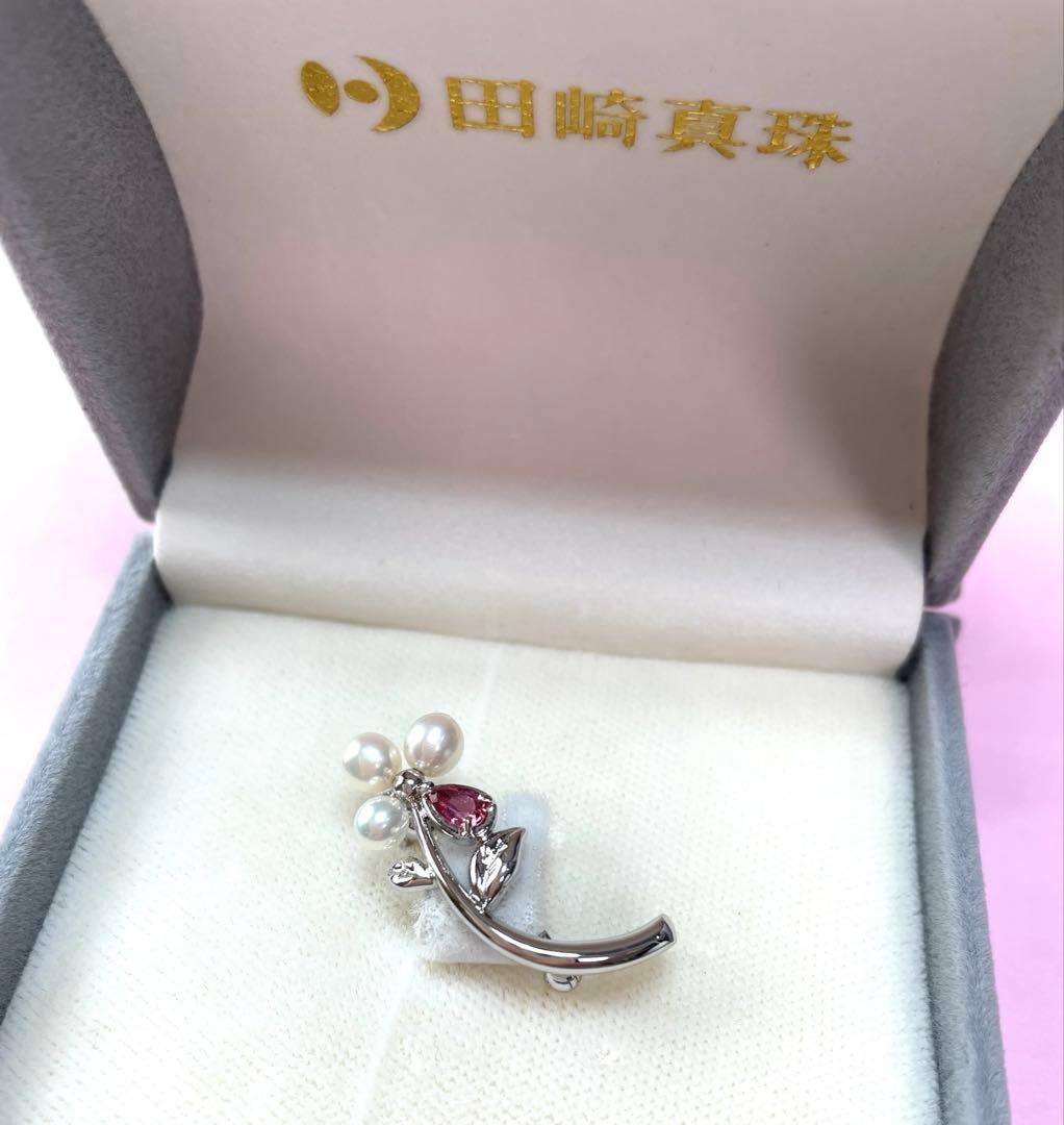 田崎真珠　パールブローチ　入学式　卒業式　コサージュ　本真珠　ブランド　刻印