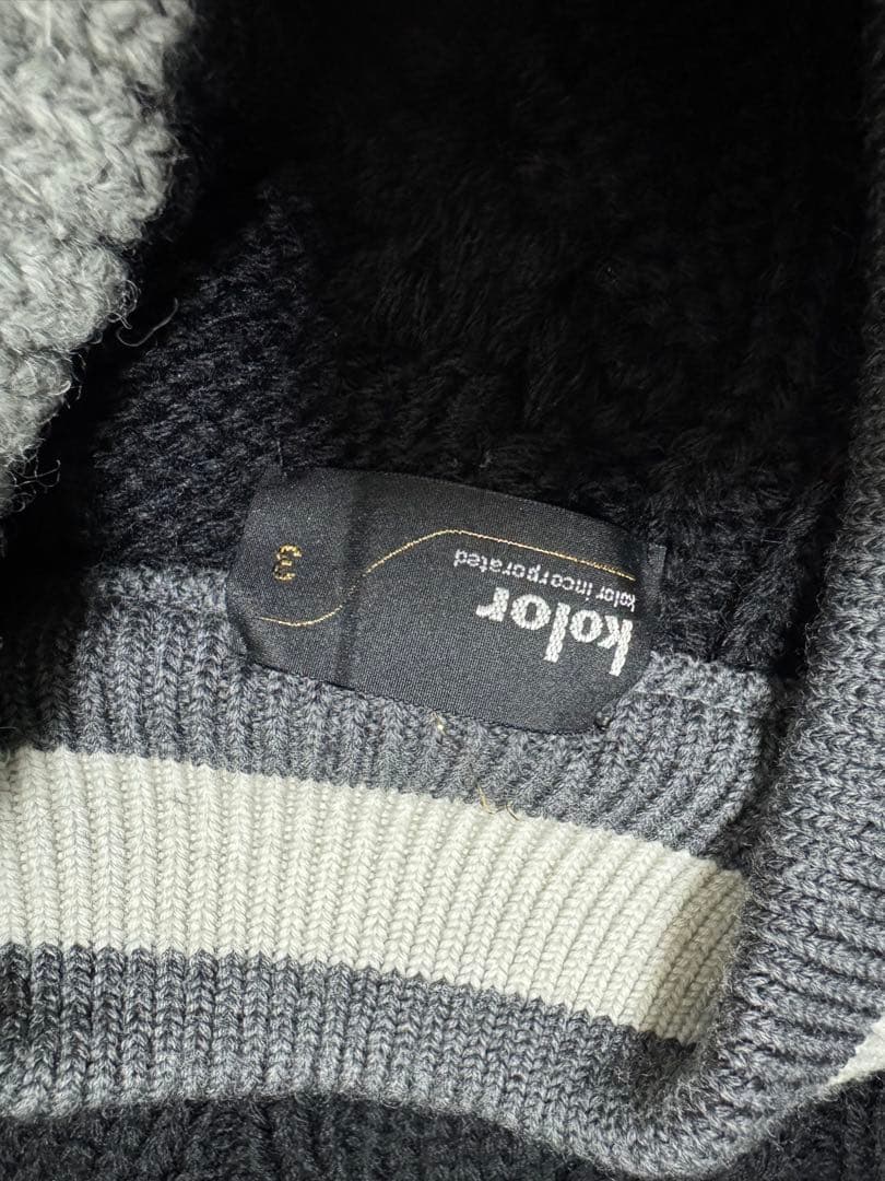 kolor クレイジーパターン ニット 3 21aw