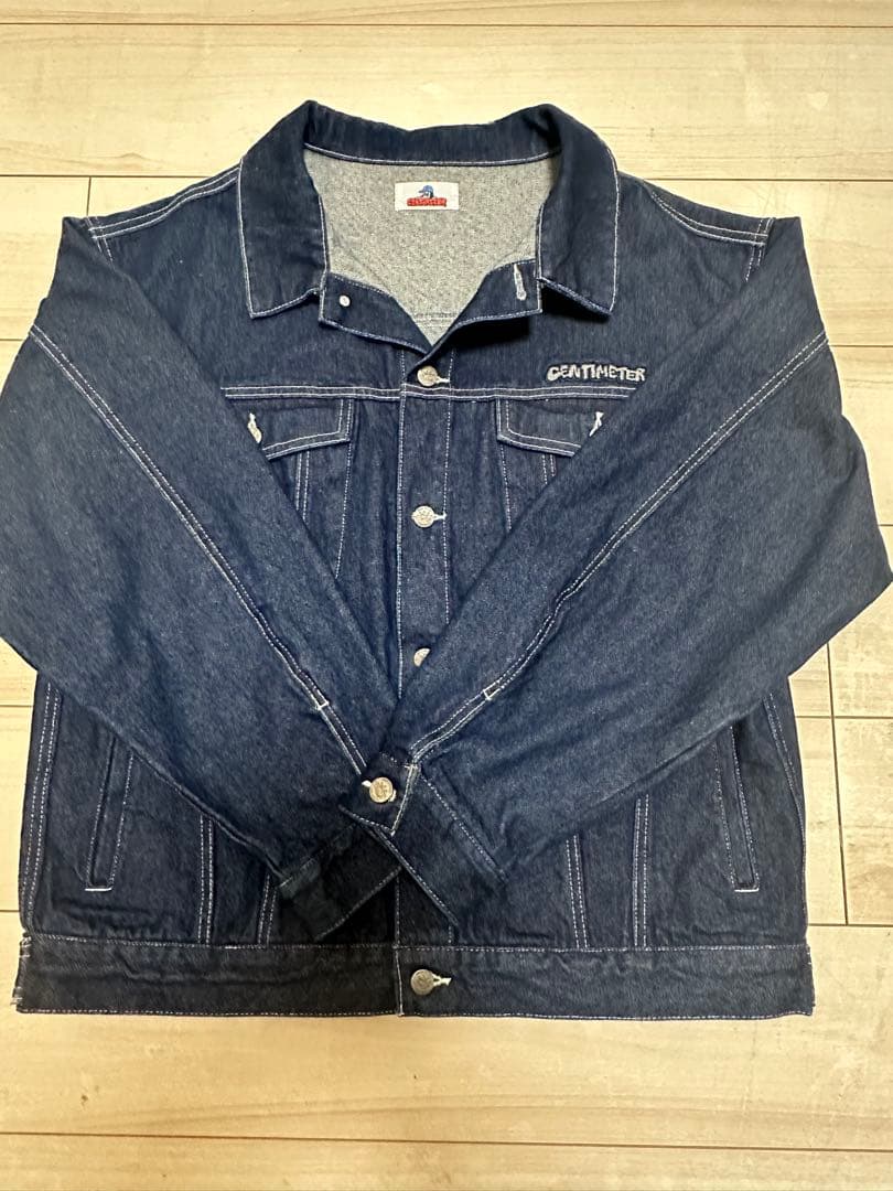 CENTIMETER デニムセットアップ L刺繍ジャケット パンツ上下セット古着