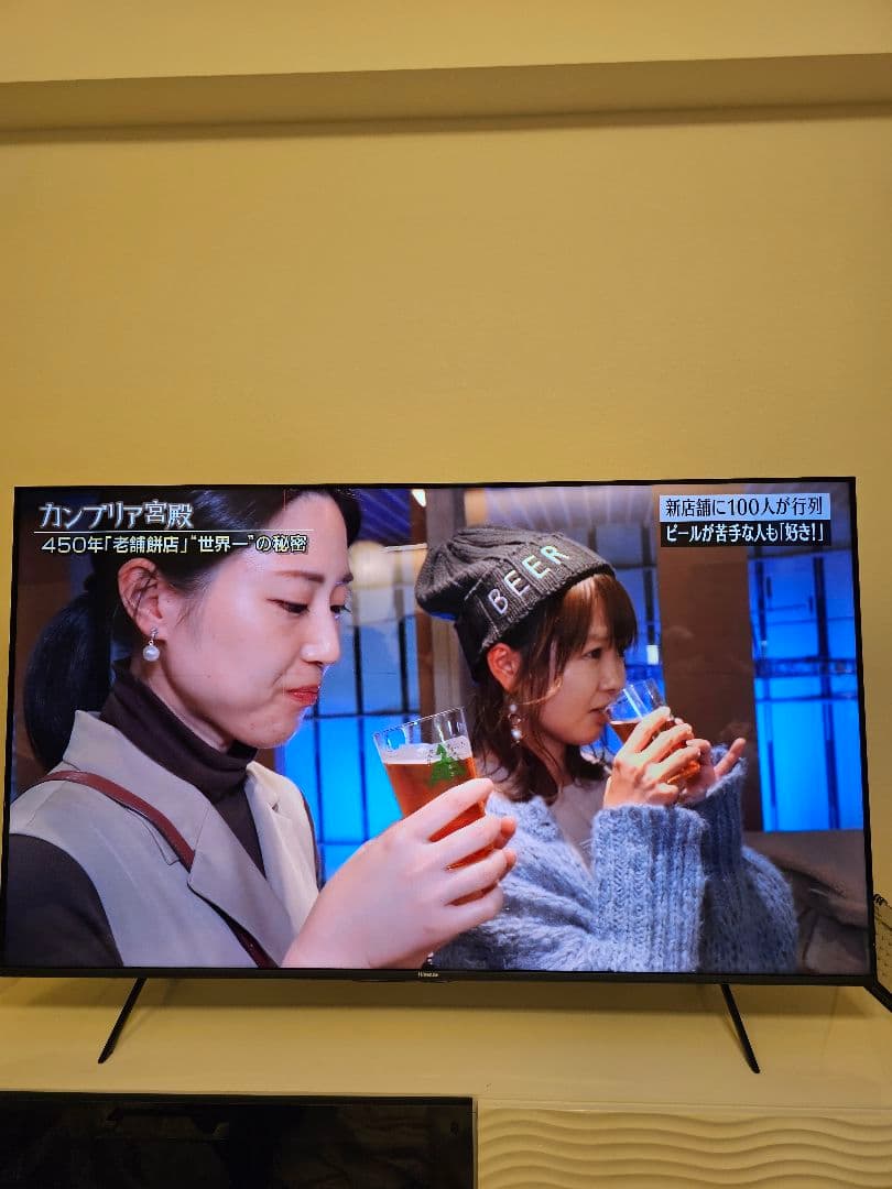 へ*と様 ハイセンス 65E7H 2024年製　細い縦線と横線あり　手渡しOK