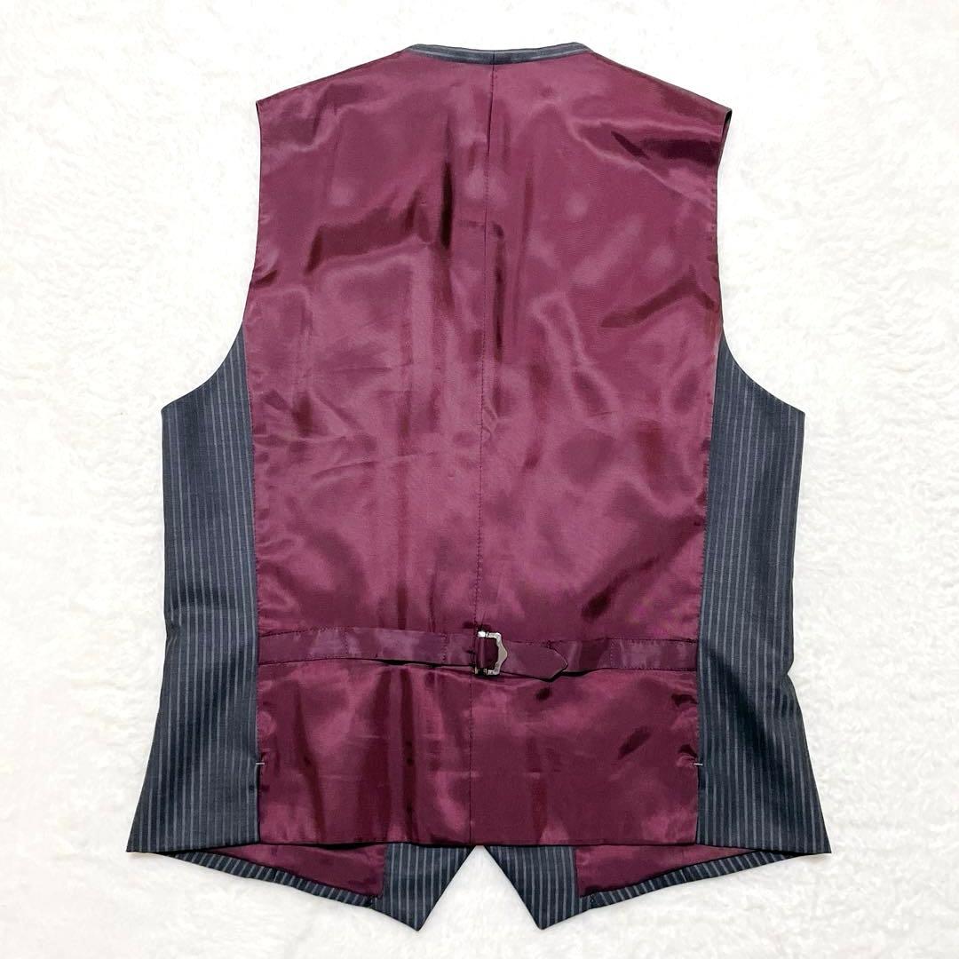 【美品】タケオキクチ　スーツ　セットアップ　 3ピース　ストライプ