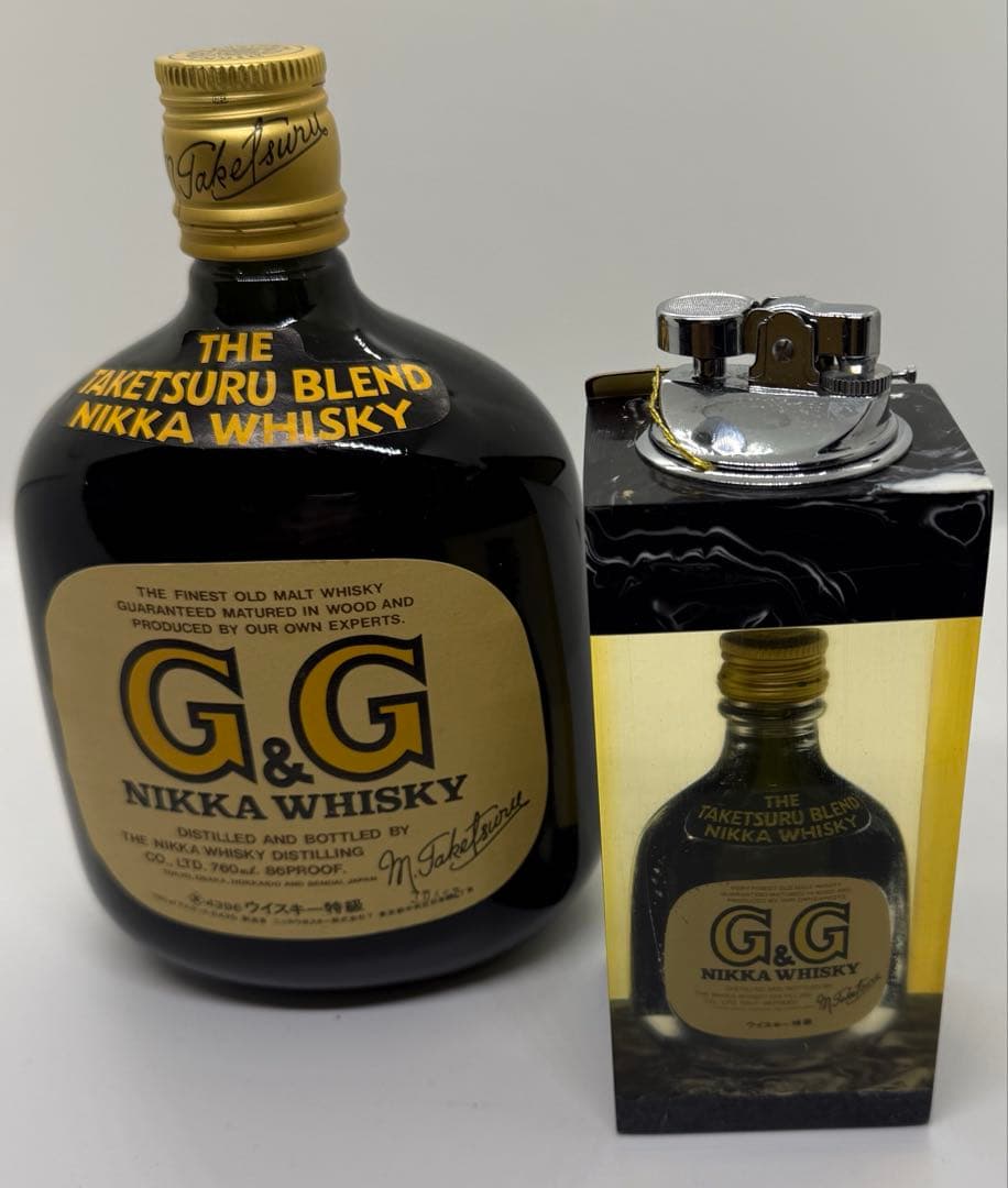 古酒 ニッカウイスキーG&G TAKETSURU BLEND760mlライター付