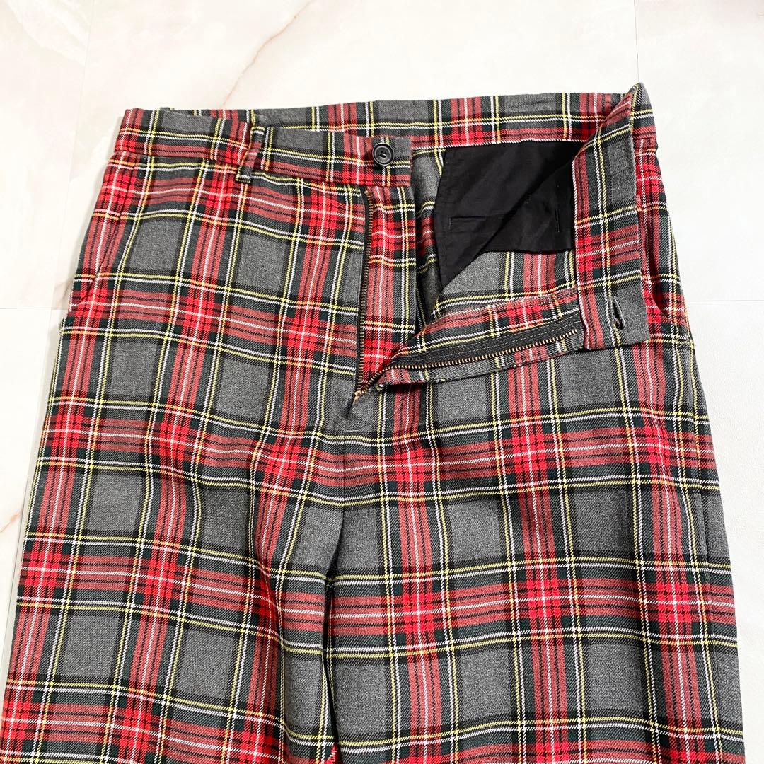 A17450 美品 グラム タータンチェックサルエルテーパードパンツ 2