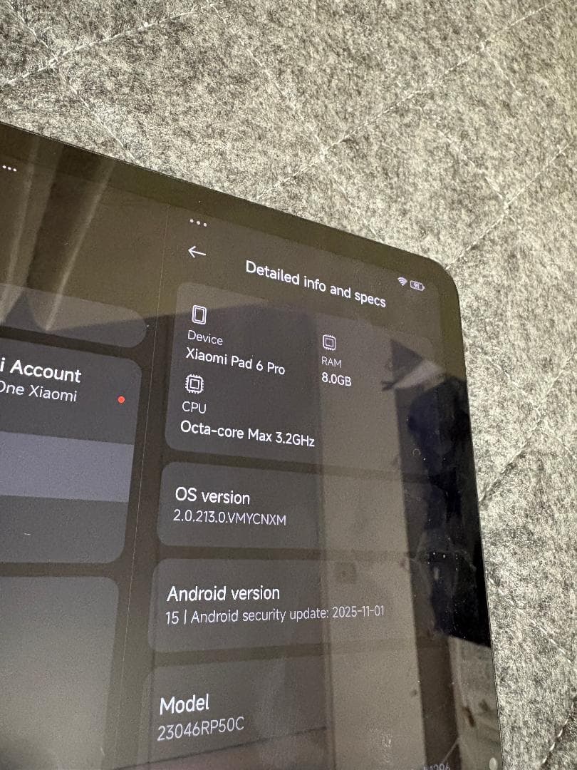 【Antutu147万】Xiaomi Pad 6 Pro 中国版