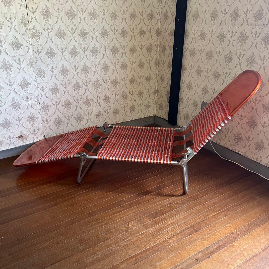 【アンティーク】昭和レトロ キャプテンスタッグ ビニールサマーベッド 古道具