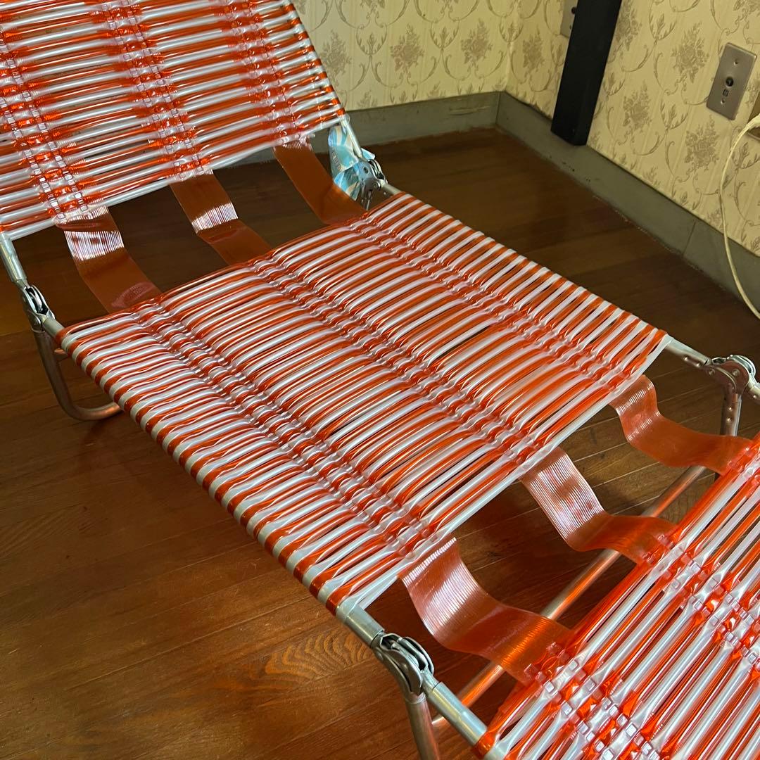 【アンティーク】昭和レトロ キャプテンスタッグ ビニールサマーベッド 古道具