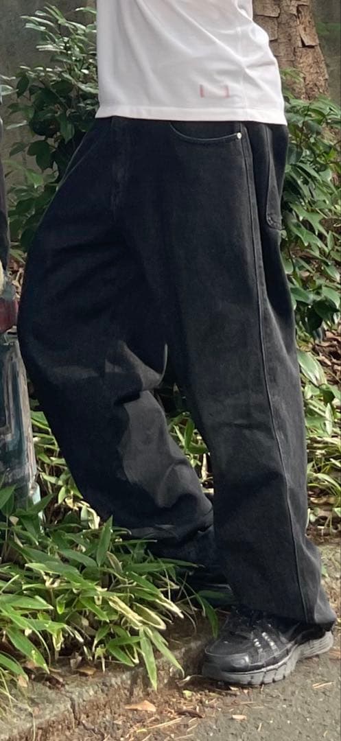 punkandyo バギーデニム ブラック 34インチ