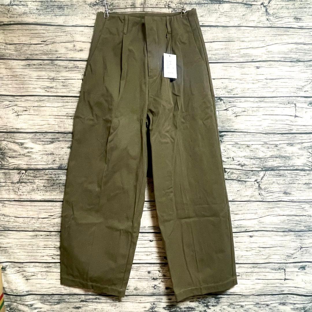 新品 JULYNINE タックパンツ カーキ 日本製 2024AW
