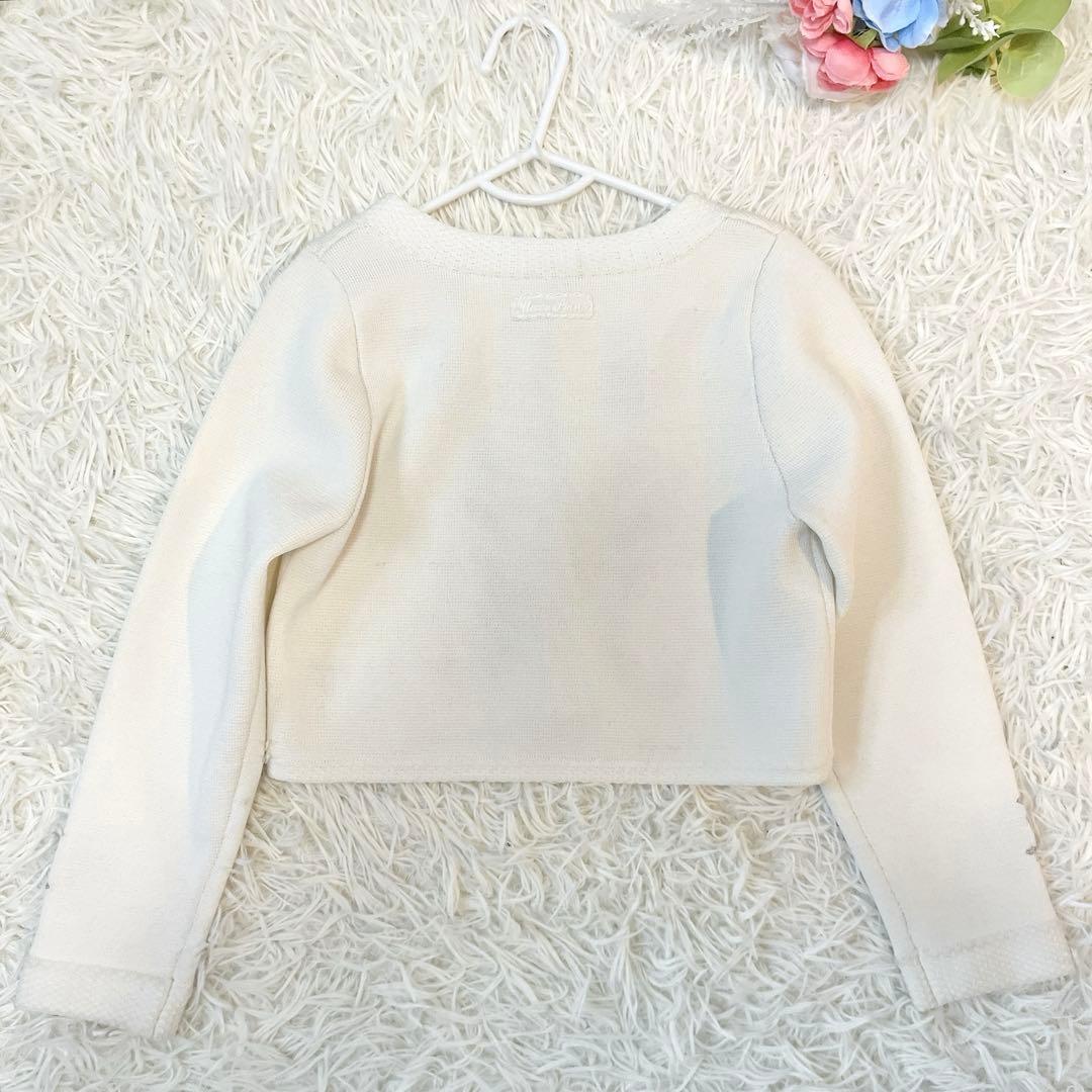 メゾピアノ 花柄刺繍ワンピース 120cm ニットボレロ Mドレスセット