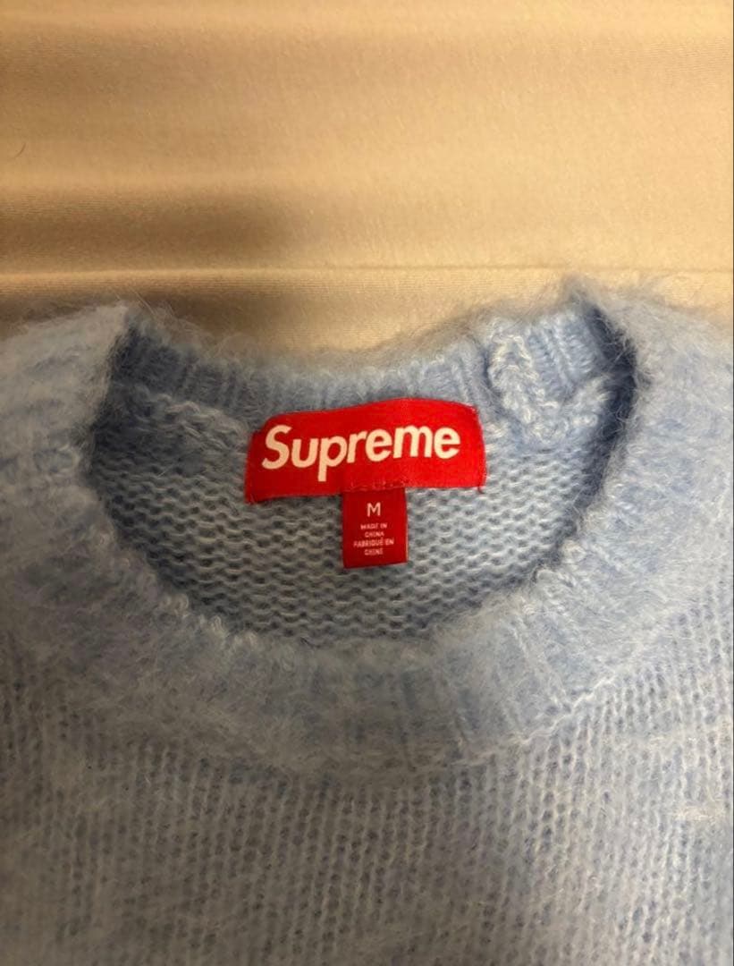 Supreme Brushed Mohair Sweater ライトブルー M